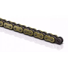 TSUBAKI ŁAŃCUCH NAPĘDOWY 520 MXE 120 PROFESSIONAL MOTOCROSS / ENDURO RACING X-RING CHAIN KOLOR ZŁOTO CZARNY G&B (120 OGNIW, OTWA