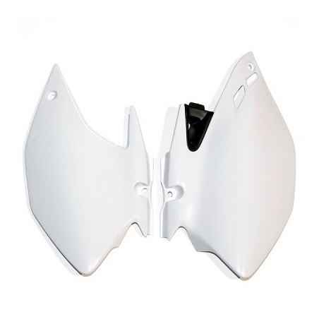 UFO BOCZKI TYLNE YAMAHA WRF 250 '07-'14, WRF 450 '07-'11 KOLOR BIAŁY