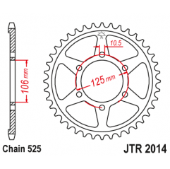 JT ZĘBATKA TYLNA 4529 44 TRIUMPH 1200 SCRAMBLER XC/XE '19 (452944JT) (ŁAŃC. 525)