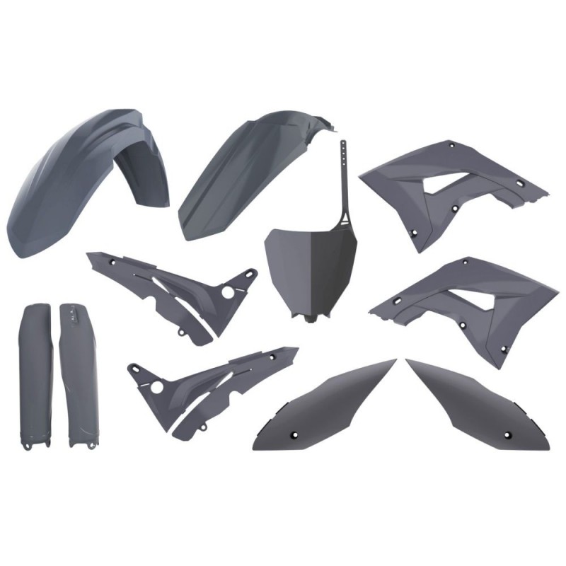 POLISPORT PROMOCJA KOMPLET PLASTIKÓW HONDA CR 125/250 RESTYLING Z PLASTRONEM KOLOR KOLOR SZARY NARDO GREY