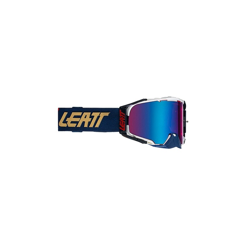 LEATT (2021/2022) GOGLE VELOCITY 6.5 IRIZ GOGGLE ROYAL LENS BLUE UC 26% - KOLOR GRANATOWY/BIAŁY SZYBKA LUSTRZANA NIEBIESKA/RÓŻOW