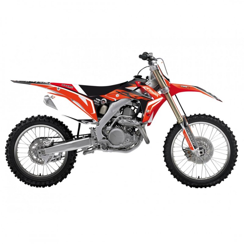 BLACKBIRD KOMPLET NAKLEJEK (OKLEIN) + POKROWIEC/POSZYCIE NA SIEDZENIE HONDA CRF 250 14-17, CRF 450 13-16 DREAM 4