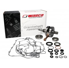 WISECO WAŁ KORBOWY KTM SX 85 '13-17, HUSQVARNA TC 85 '14-17 (Z ŁOŻYSKAMI I USZCZELNIACZAMI NA WAŁ ORAZ KOMPLETEM USZCZELEK NA DÓ