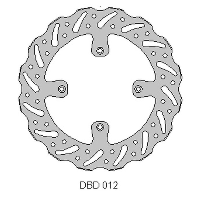 DELTA BRAKING TARCZA HAMULCOWA PRZÓD KAWASAKI KX 125 '89-'02, KX 250 '89-02, WAVE (250X100X3MM) (4X6,5MM) (NG1761,NG137)