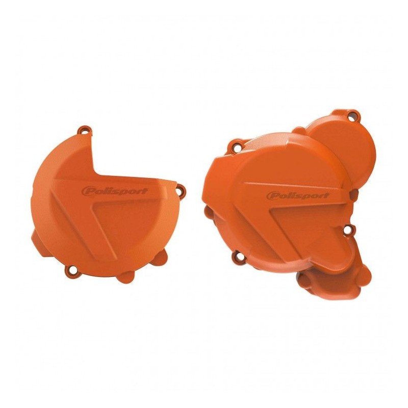 POLISPORT PROMOCJA ZESTAW OSŁONA POKRYWY (DEKLA) ALTERNATORA ORAZ OSŁONA POKRYWY SPRZĘGŁA KTM EXC/XCW TPI 250/300, HUSQVARNA TE 
