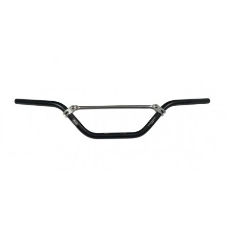 ACCEL KIEROWNICA ALUMINIOWA Z POPRZECZKĄ (22,2MM) ATV NISKA KOLOR CZARNY (SZER. 770MM, WYS. 130MM)