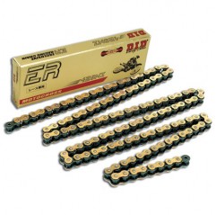 DID 428 NZ G&B-112 ŁAŃCUCH ZŁOTY (112 OGNIW) BEZ O-RINGÓW (OTWARTY + ZAPINKA)