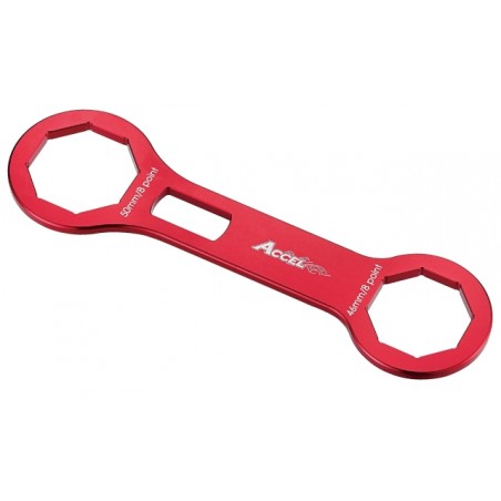 ACCEL KLUCZ DO SERWISU ZAWIESZEŃ PRZEDNICH SHOWA 47/48MM, 47/48 SFF DO ROZKRĘCANIA GÓRNEJ OŚMIOKĄTNEJ NAKRETKI 50MM ( HONDA, KAW