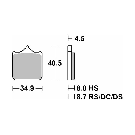 SBS KLOCKI HAMULCOWE KH604/4 TRACK&SPORT SINTER KOLOR ZŁOTY PASUJE DO: BMW S1000R/RR '09- PRZÓD