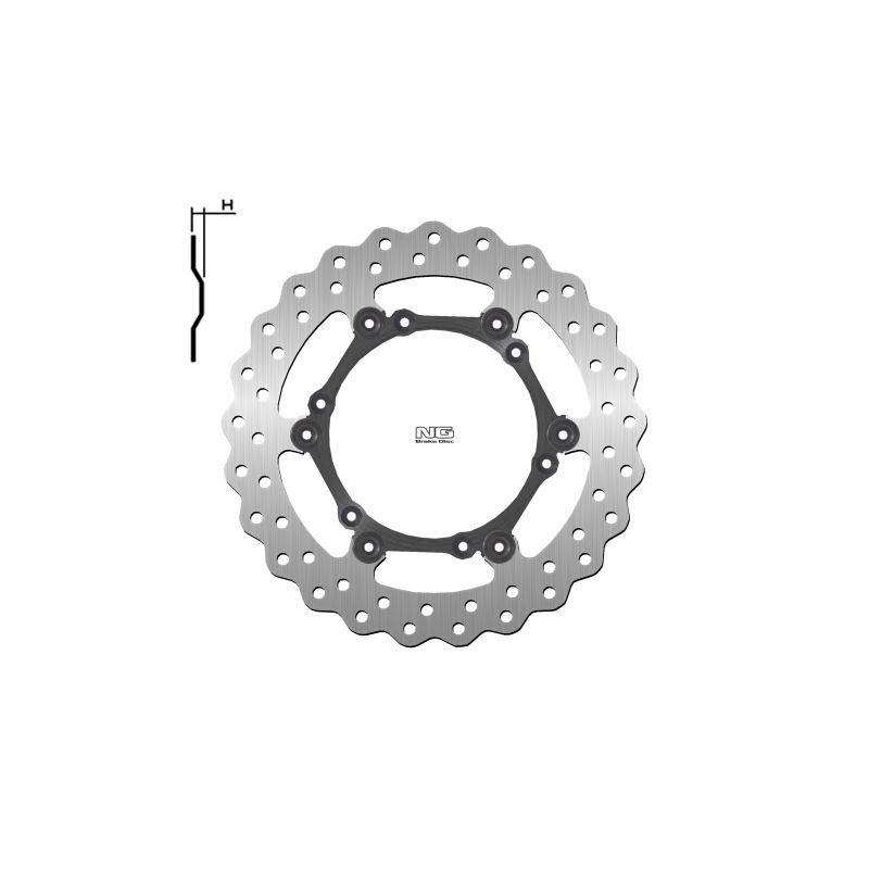 NG 2021/06 TARCZA HAMULCOWA PRZÓD KTM EXC 125/200/400/525/625 '90-17 (260X-X3MM) (6,6,5MM) WAVE PŁYWAJĄCA