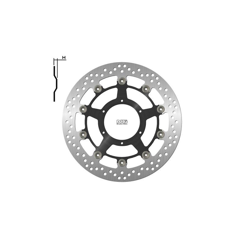 NG 2021/06 TARCZA HAMULCOWA PRZÓD HONDA CBR1000RR '08-09 (31X94X5MM) (6X6,5MM) PŁYWAJĄCA (ŚRODEK ALUMINIOWY)