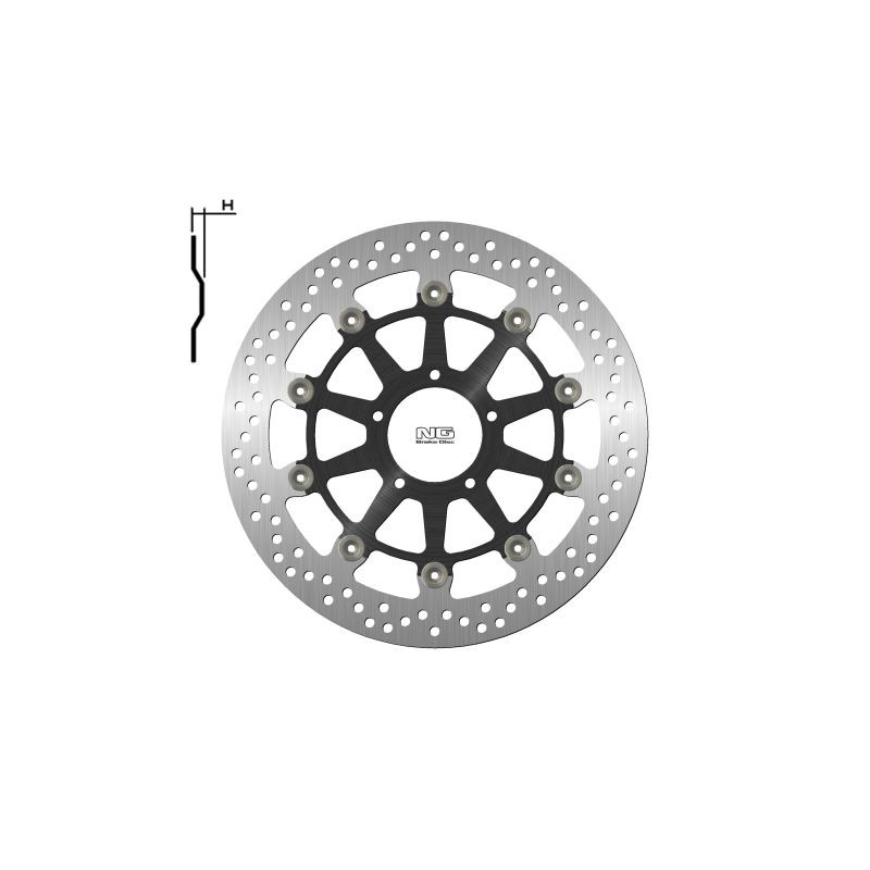 NG 2021/06 TARCZA HAMULCOWA PRZÓD DUCATI 848 '08-13, PANIGALE 959 '18-19, S4R 996 '07-09 (320X72X5MM) (5X8,5MM) PŁYWAJĄCA (ŚRODE