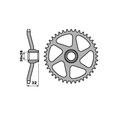 PBR ZĘBATKA TYLNA 3555 40 F APRILIA 50 AF 1 88-93 (ŁAŃC. 415)