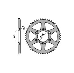 PBR ZĘBATKA TYLNA 3560 42 C45 APRILIA RX 125 (95-02) (ŁAŃC. 520) (JTR22.42)