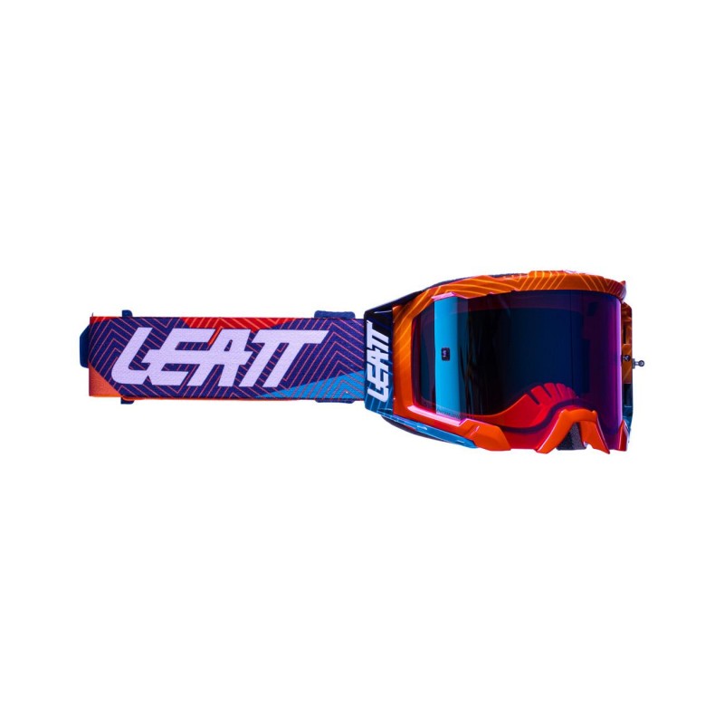 LEATT (nowy kod 2022) GOGLE VELOCITY 5.5 IRIZ GOGGLE NEON ORANGE BLUE UC 26% - KOLOR POMARAŃCZOWY FLUO/FIOLETOWY/NIEBIESKI SZYBK