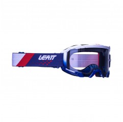 LEATT (nowy kod 2022) GOGLE VELOCITY 4.5 IRIZ GOGGLE ROYAL SILVER 50% - KOLOR GRANATOWY/BIAŁY/CZERWONY SZYBKA LUSTRZANA SREBRNA