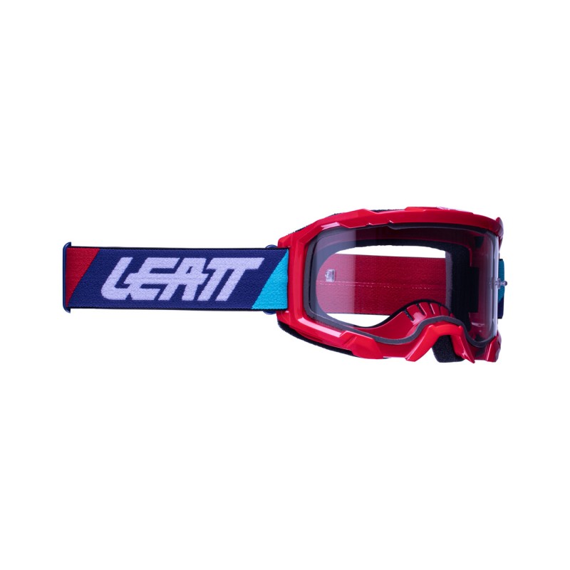 LEATT (nowy kod 2022) GOGLE VELOCITY 4.5 GOGGLE RED CLEAR 83% - KOLOR CZERWONY/GRANATOWY SZYBKA PRZEŹROCZYSTA