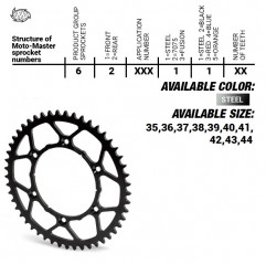 MOTO-MASTER ZĘBATKA TYLNA STALOWA ULTRALIGHT 4644 41 (464441) KTM SX 50/SX 50 MINI '02- , SX-E5 E-BIKE '19-, GASGAS MC 50 MC-E E