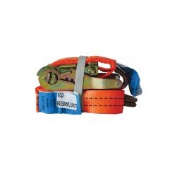 BIKETEC PAS TRANSPORTOWY Z HAKAMI I KLAMRĄ SZEROKOŚC 38MM, DŁUGOŚĆ 4M , WYTRZYMAŁOŚĆ 2T - KOLOR POMARAŃCZOWY