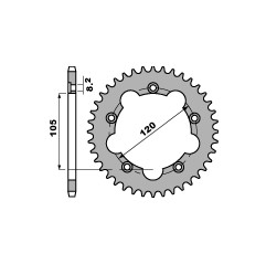 PBR ZĘBATKA TYLNA 380 40 F (ŁAŃC. 415)