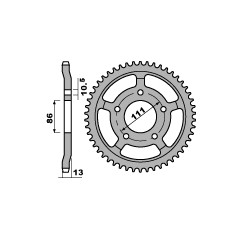 PBR ZĘBATKA TYLNA 383 43 C45 GILERA 350/600 NORD WEST (ŁAŃC. 520)