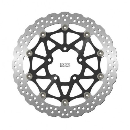 NG 2021/06 TARCZA HAMULCOWA PRZÓD KAWASAKI ZX-100R/RR '17-21 (330X80,5X5MM) (5X10,5MM) WAVE PŁYWAJĄCA (ŚRODEK ALUMINIOWY)