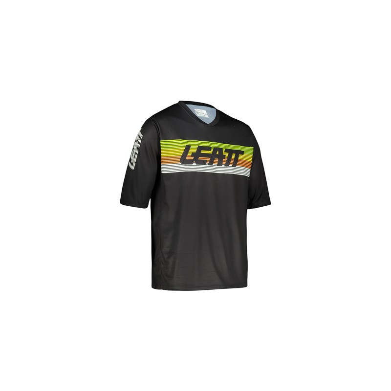 LEATT (NOWOŚĆ 2022) KOSZULKA ROWEROWA MTB ENDURO 3.0 JERSEY BLACK KOLOR CZARNY ROZMIAR L