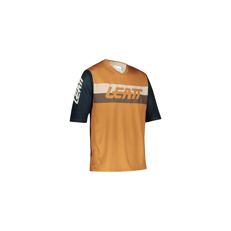 LEATT (NOWOŚĆ 2022) KOSZULKA ROWEROWA MTB ENDURO 3.0 JERSEY RUST KOLOR RDZAWY/CZARNY ROZMIAR M