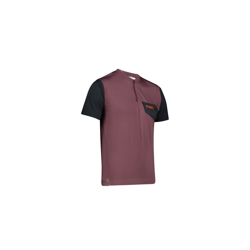 LEATT (NOWOŚĆ 2022) KOSZULKA ROWEROWA MTB TRAIL 3.0 JERSEY MALBEC KOLOR FIOLETOWY/CZARNY ROZMIAR XL