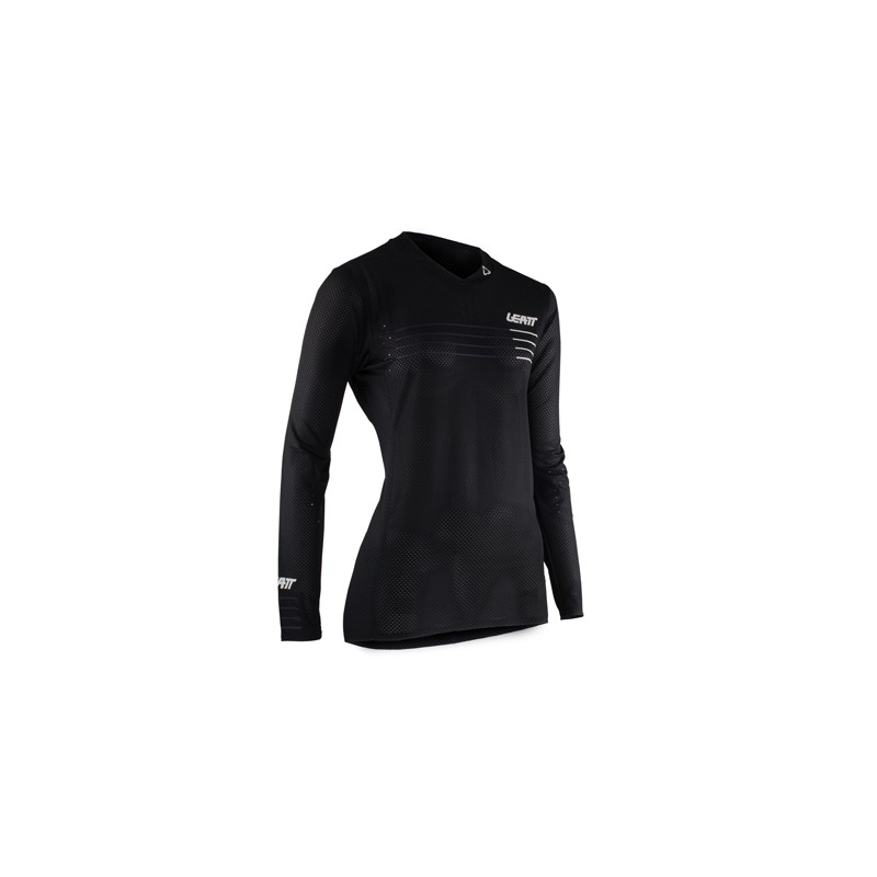 LEATT (NOWOŚĆ 2022) KOSZULKA ROWEROWA DAMSKA MTB GRAVITY 4.0 JERSEY BLACK KOLOR CZARNY ROZMIAR XL