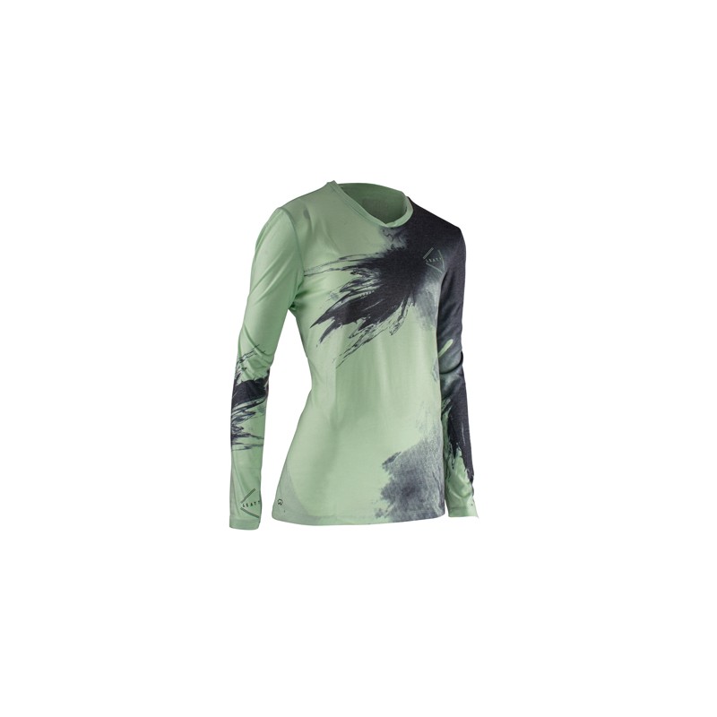 LEATT (NOWOŚĆ 2022) KOSZULKA ROWEROWA DAMSKA MTB GRAVITY 2.0 JERSEY MINT KOLOR MIĘTROWY/CZARNY ROZMIAR L