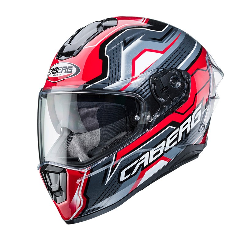 CABERG (2022) KASK INTEGRALNY Z BLENDĄ MODEL DRIFT EVO LB29 (PINLOCK) KOLOR CZARNY/SZARY/CZERWONY ROZMIAR L