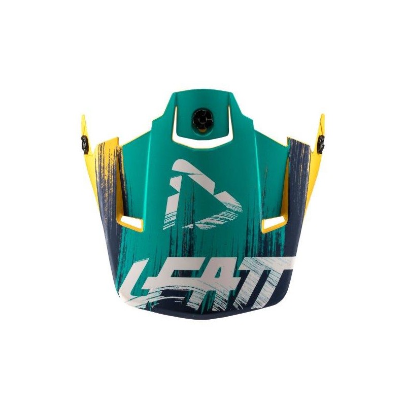 LEATT (2021/2022) DASZEK DO KASKU GPX 3.5 V19.1 GOLD/TEAL KOLOR ŻÓŁTY/NIEBIESKI ROZMIAR M-XXL
