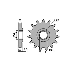 PBR ZĘBATKA PRZEDNIA 402 15 18NC APRILIA 125/350 86-88 (ŁAŃC. 520)