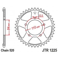 JT ZĘBATKA TYLNA 4734 36 HONDA CMX 300A REBEL 17-18 (JTR1225.36)* (ŁAŃC. 520)