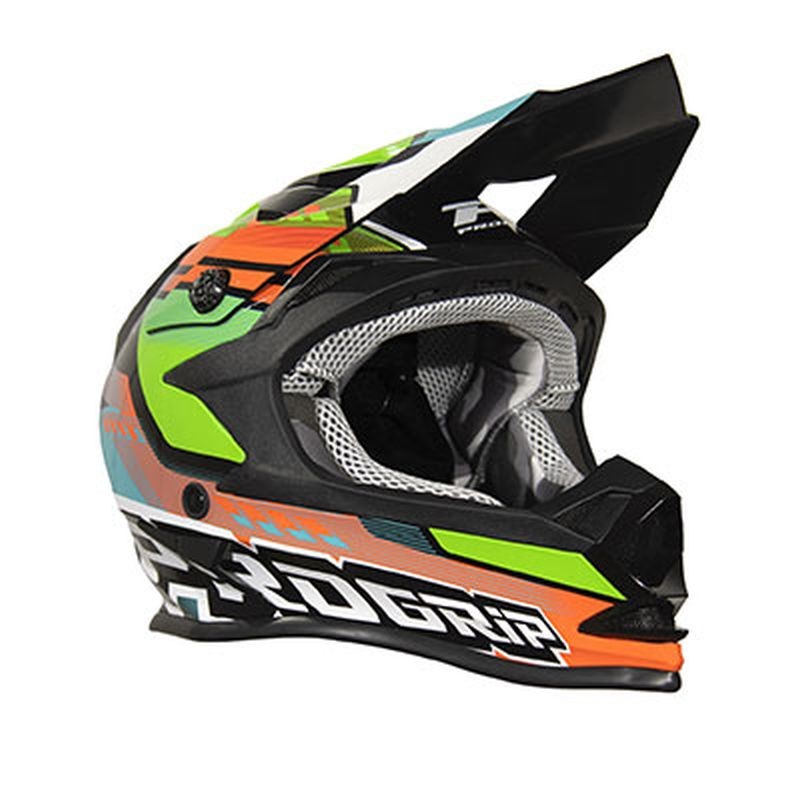 PROGRIP KASK DZIECIĘCY PG3009 JUNIOR/KID KOLOR ZIELONY FLUO POMARAŃCZOWY CZARNY ROZM.L (3009-365)