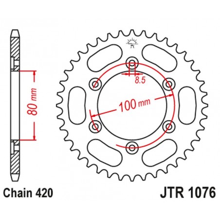 JT 2021/12 ZĘBATKA TYLNA 4429 48 RIEJU 50 SPIKE '02-05', TANGO '03-05' (442948JT) (ŁAŃC.420)
