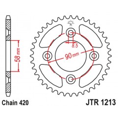 JT 2021/12 ZĘBATKA TYLNA 4463 37 HONDA CRF 50 '04-20' XR 50 '00-04' (446337JT) (ŁAŃC.420)