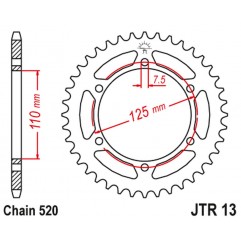 JT 2021/12 ZĘBATKA TYLNA 4357 44 HONDA CBR 600F '99-'00 (PC35 (+1) (435744JT) (ŁAŃC. 525)