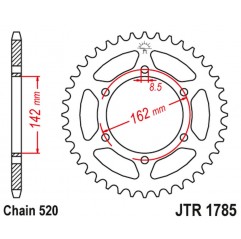 JT 2021/12 ZĘBATKA TYLNA SUZUKI PE 175 '80-84' (ŁAŃC.520)