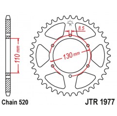 JT 2021/12 ZĘBATKA TYLNA HONDA XR 200 '80-81', XL 250 '76-77' (ŁAŃC520)
