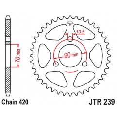 JT 2021/12 ZĘBATKA TYLNA 239 44 HONDA MTX 80R '83-'86, MBX 50 (23944JT) (ŁAŃC. 420)