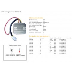 DZE REGULATOR NAPIĘCIA KAWASAKI KZ440 LTD 79-83, KZ650 CSR/C/SR/LTD 78-84 (JEDNOFAZOWY)