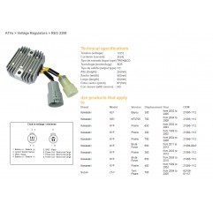 DZE REGULATOR NAPIĘCIA KAWASAKI KVF300/360/400/650/700, KFX700 (ESR135) (21066-1112) (21066-0047) (35A)