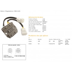 DZE REGULATOR NAPIĘCIA HONDA CBR600RR '07-'12, XL700V TRANSALP '08-'11, MOSFET (50A) (31600-MFJ-D01)