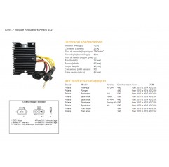 DZE REGULATOR NAPIĘCIA POLARIS SPORTSMAN 400/500 '09-'14, RANGER 400 '10-'14, SCRAMBLER 500 '10-'12 (4012192)