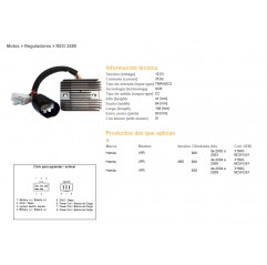 DZE REGULATOR NAPIĘCIA HONDA VFR800 02-09 (35A) (31600-MCW-D61) (ESR438)