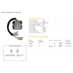 DZE REGULATOR NAPIĘCIA YAMAHA XT600Z TENERE 83-86 (34L-81960-A0) (SH522G-12)