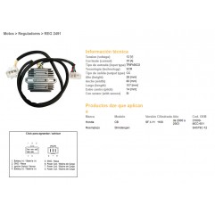 DZE REGULATOR NAPIĘCIA HONDA CB1100 SF (X11) 00-03 (31600-MCC-601) (SH579C-12) (12V/35A)