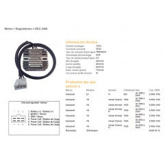 DZE REGULATOR NAPIĘCIA KAWASAKI VN1600 CLASSIC 03-08, VN1500 CLASSIC 96-08 (21066-1106) (ESR264) (SH541G-12)